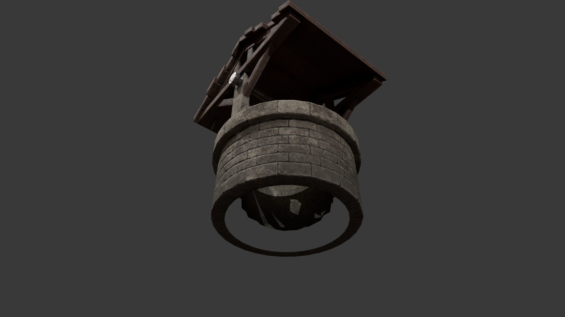 Wishing Well - Stone Well - Well - Medieval Well - Vintage Well  Low-poly 3D model_11