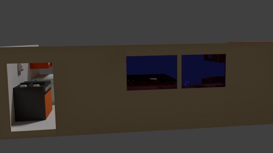 kithenette interior 3D model_1