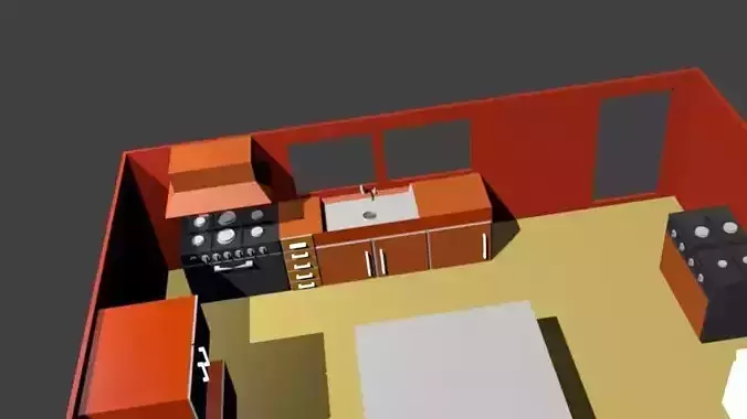 kithenette interior 3D model