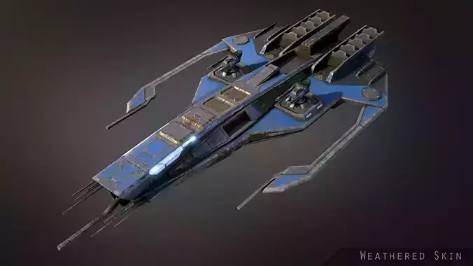 Phalanx Corvette Low-poly 3D model