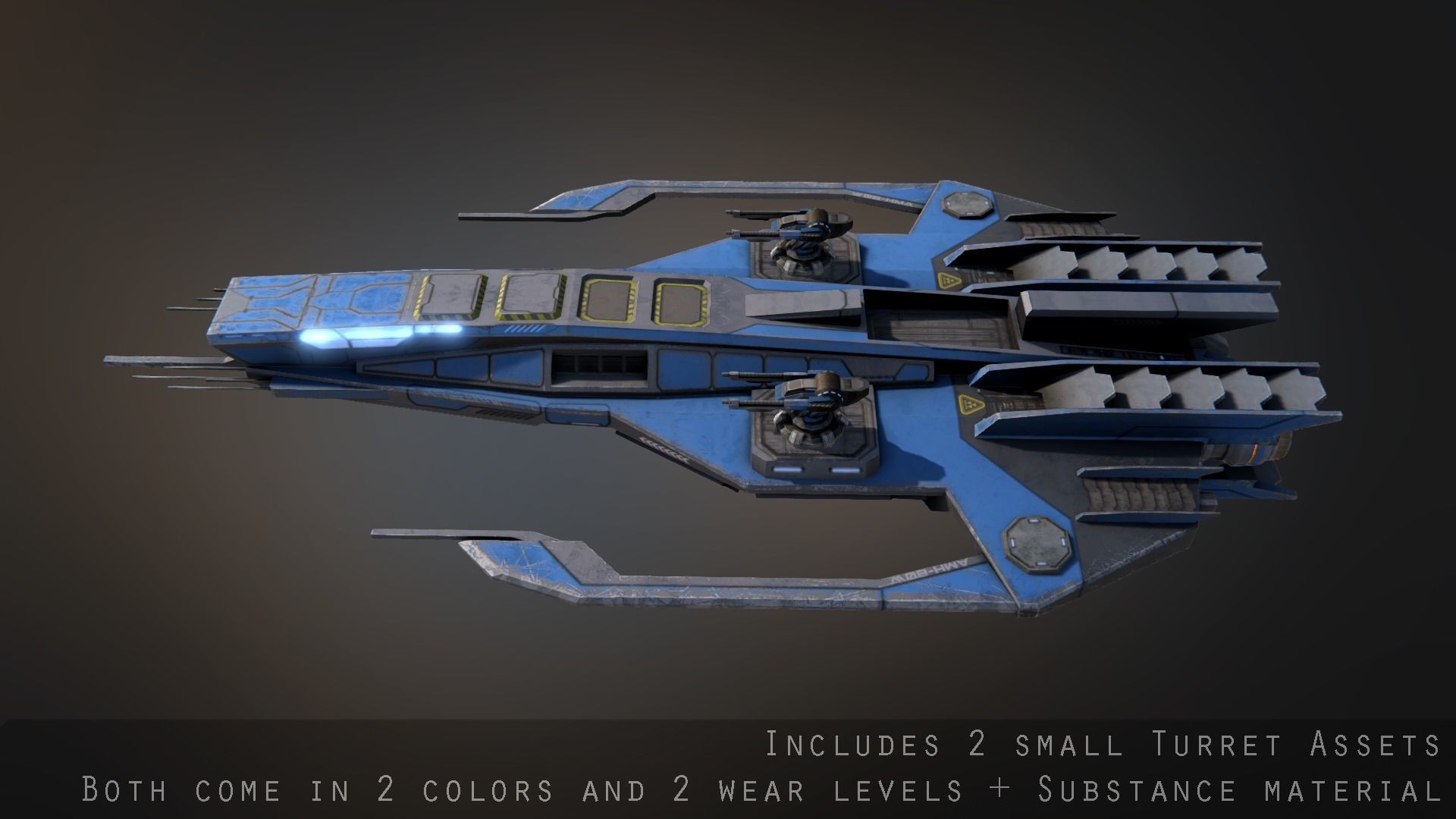 Phalanx Corvette Low-poly 3D model_5