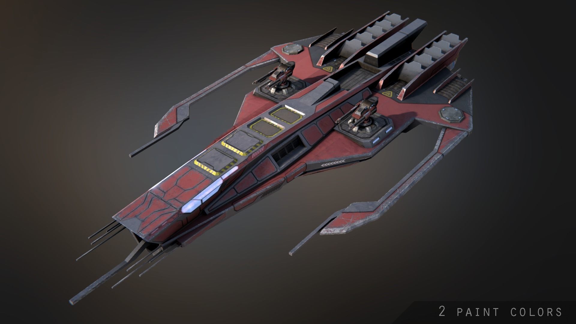 Phalanx Corvette Low-poly 3D model_2
