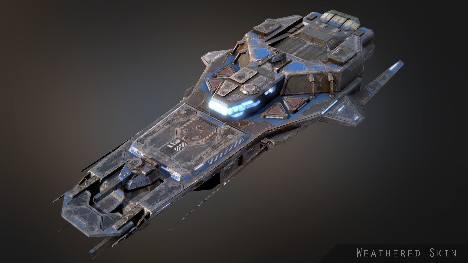 Praetor Gunship Low-poly 3D model_1