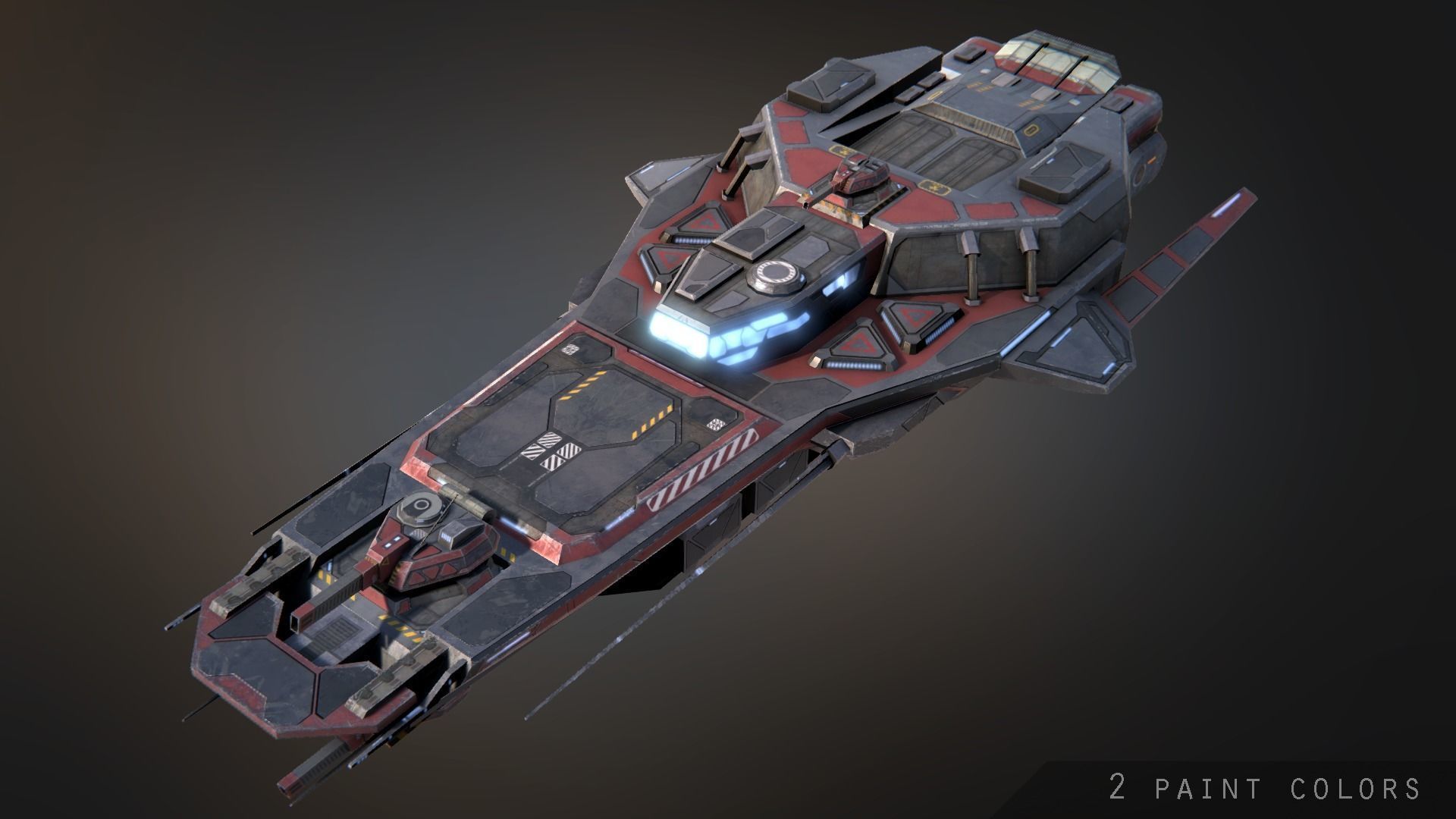 Praetor Gunship Low-poly 3D model_3