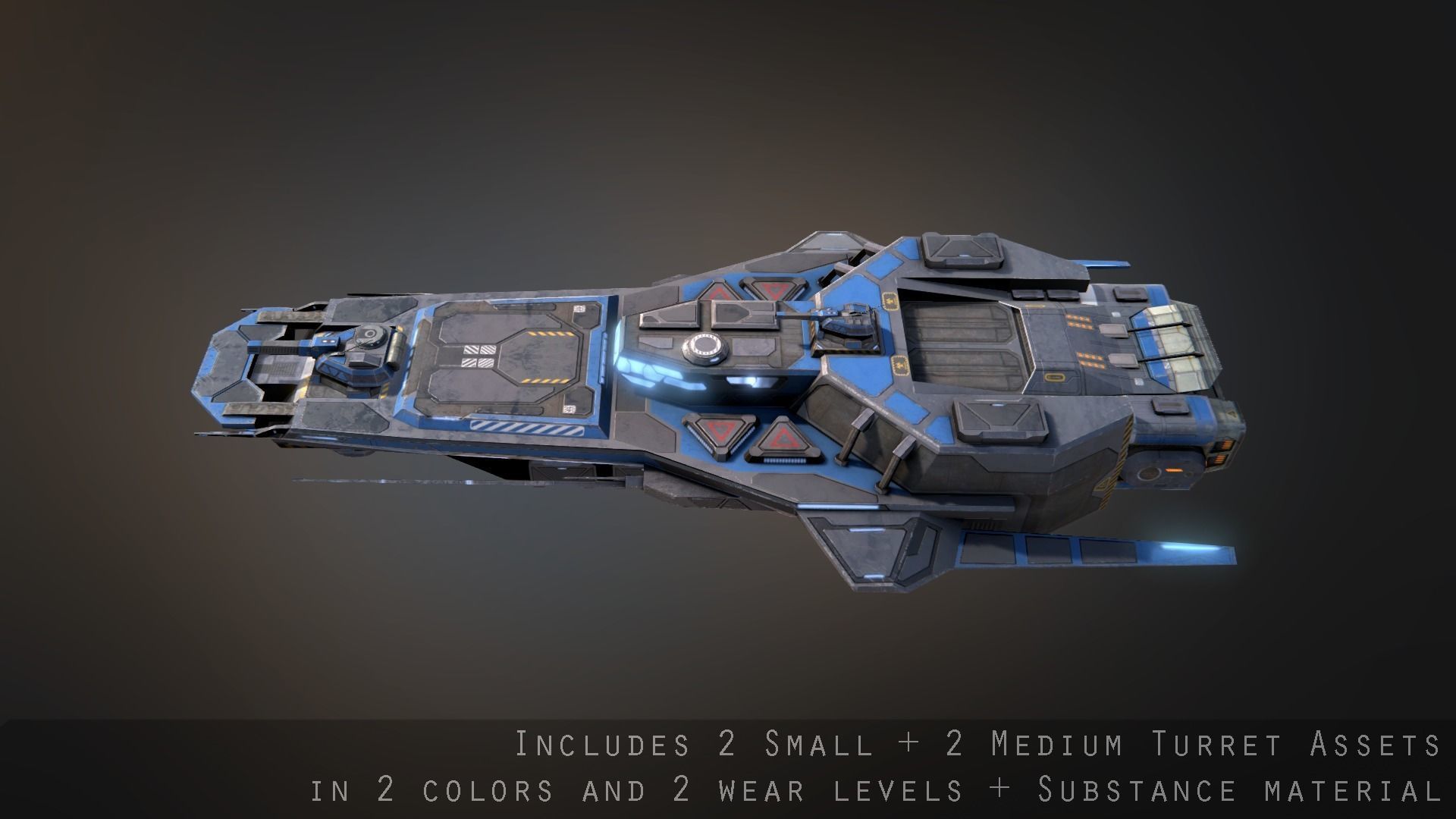 Praetor Gunship Low-poly 3D model_5