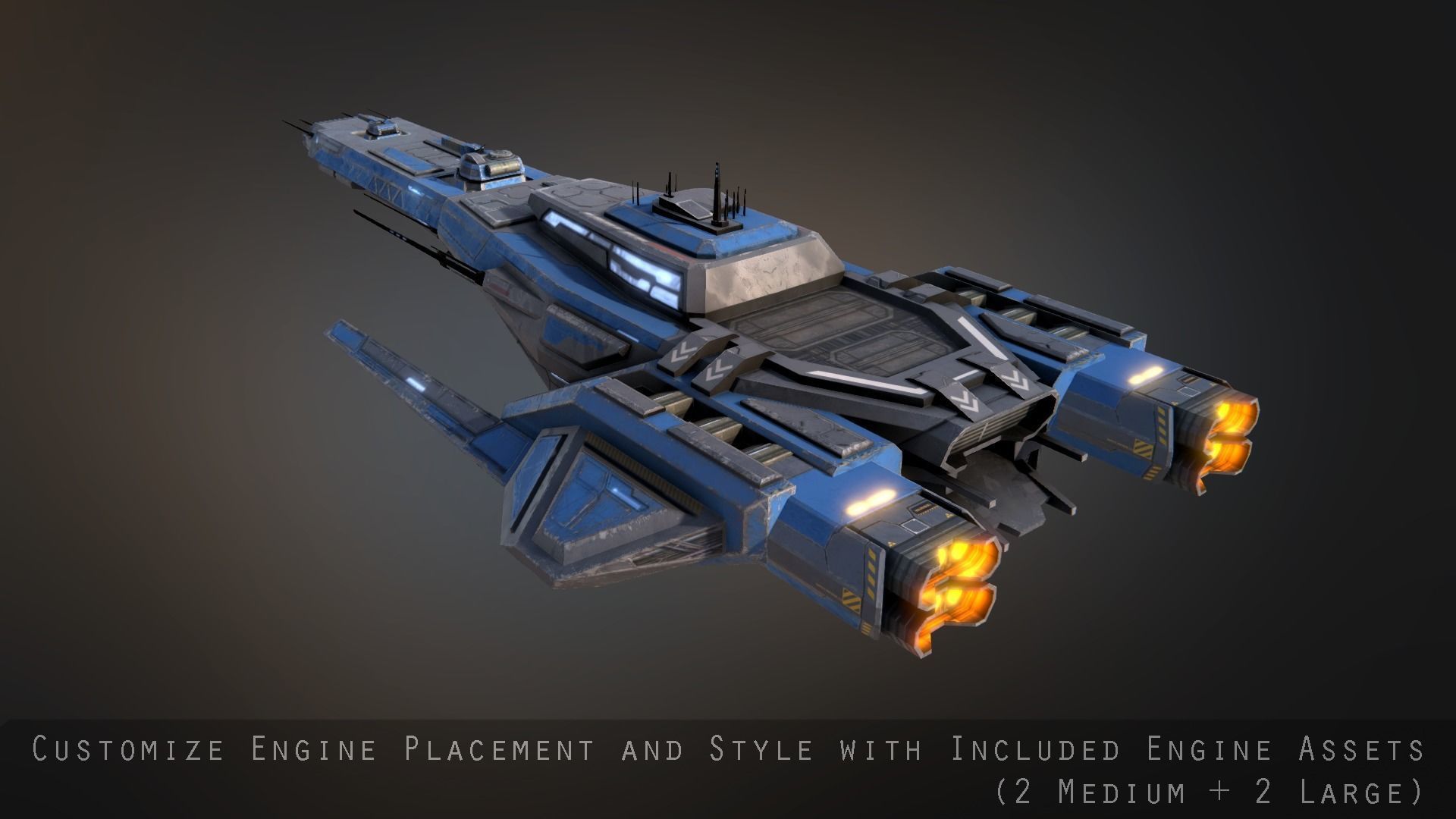 Templar Frigate Low-poly 3D model_4