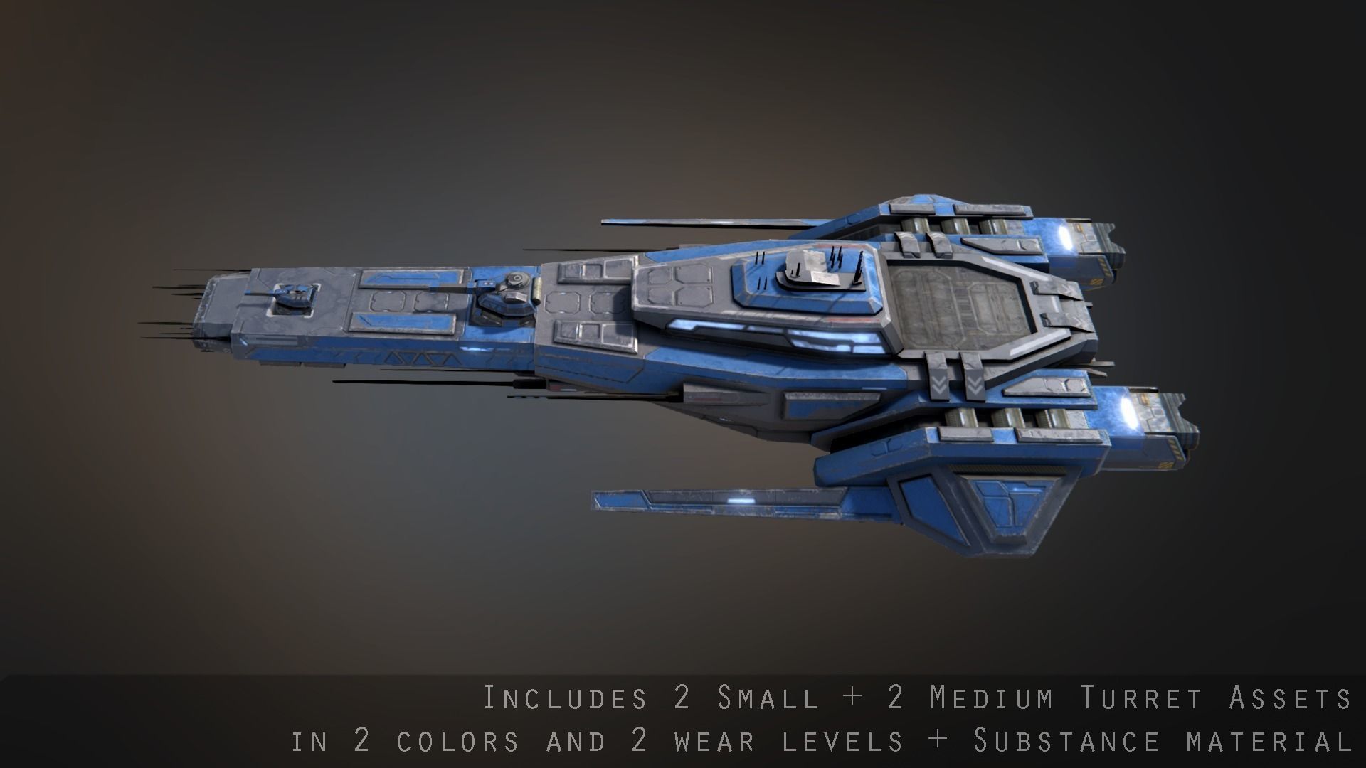 Templar Frigate Low-poly 3D model_5