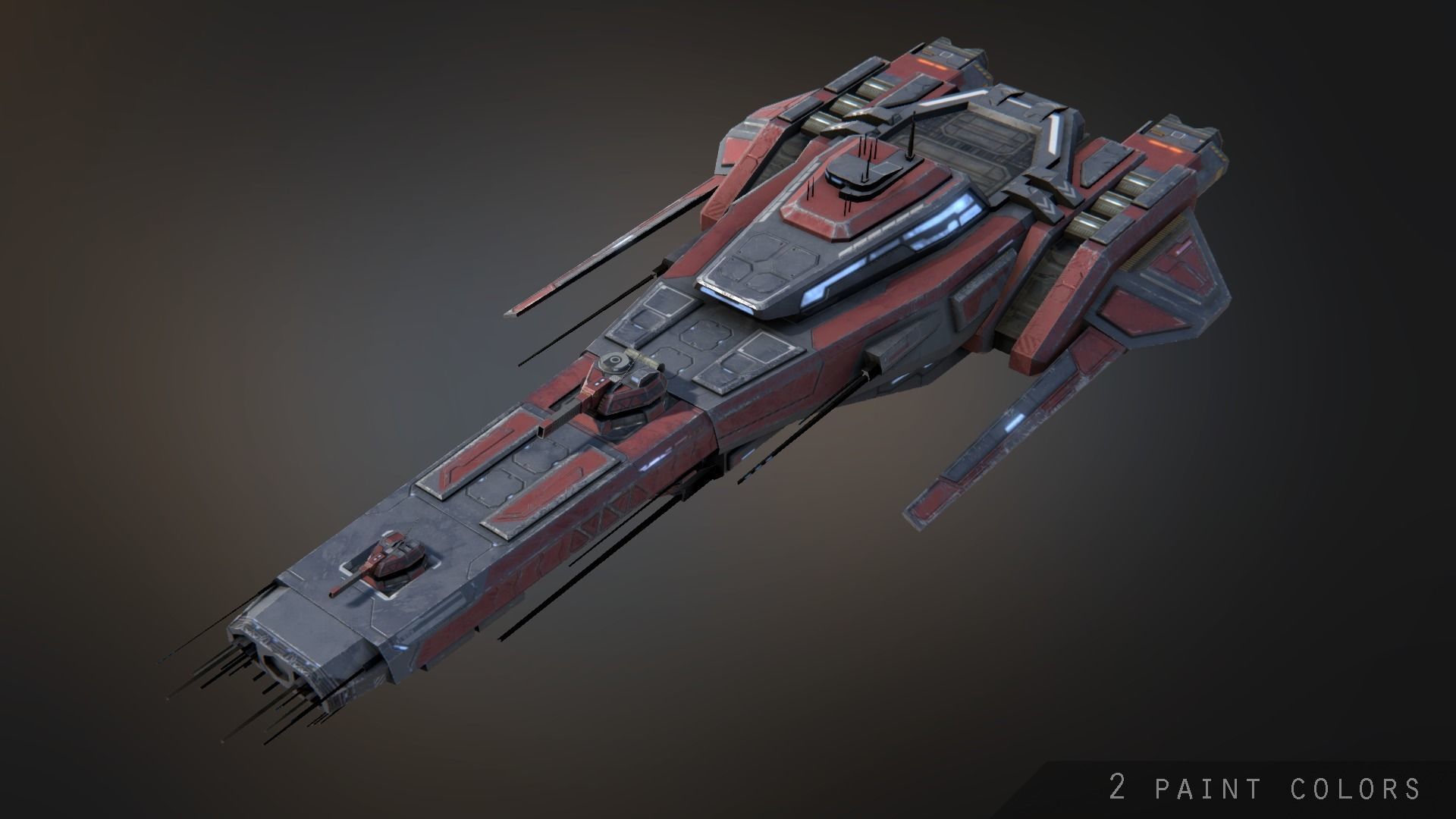 Templar Frigate Low-poly 3D model_2