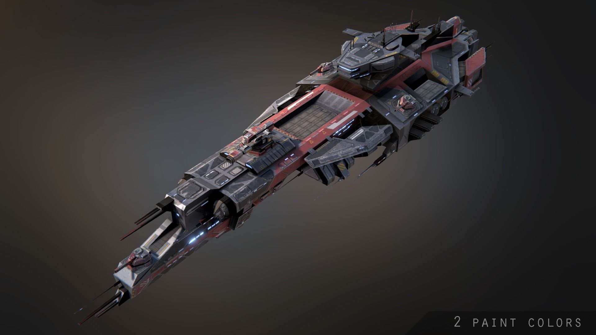 Rhodes Battlecruiser Low-poly 3D model_2