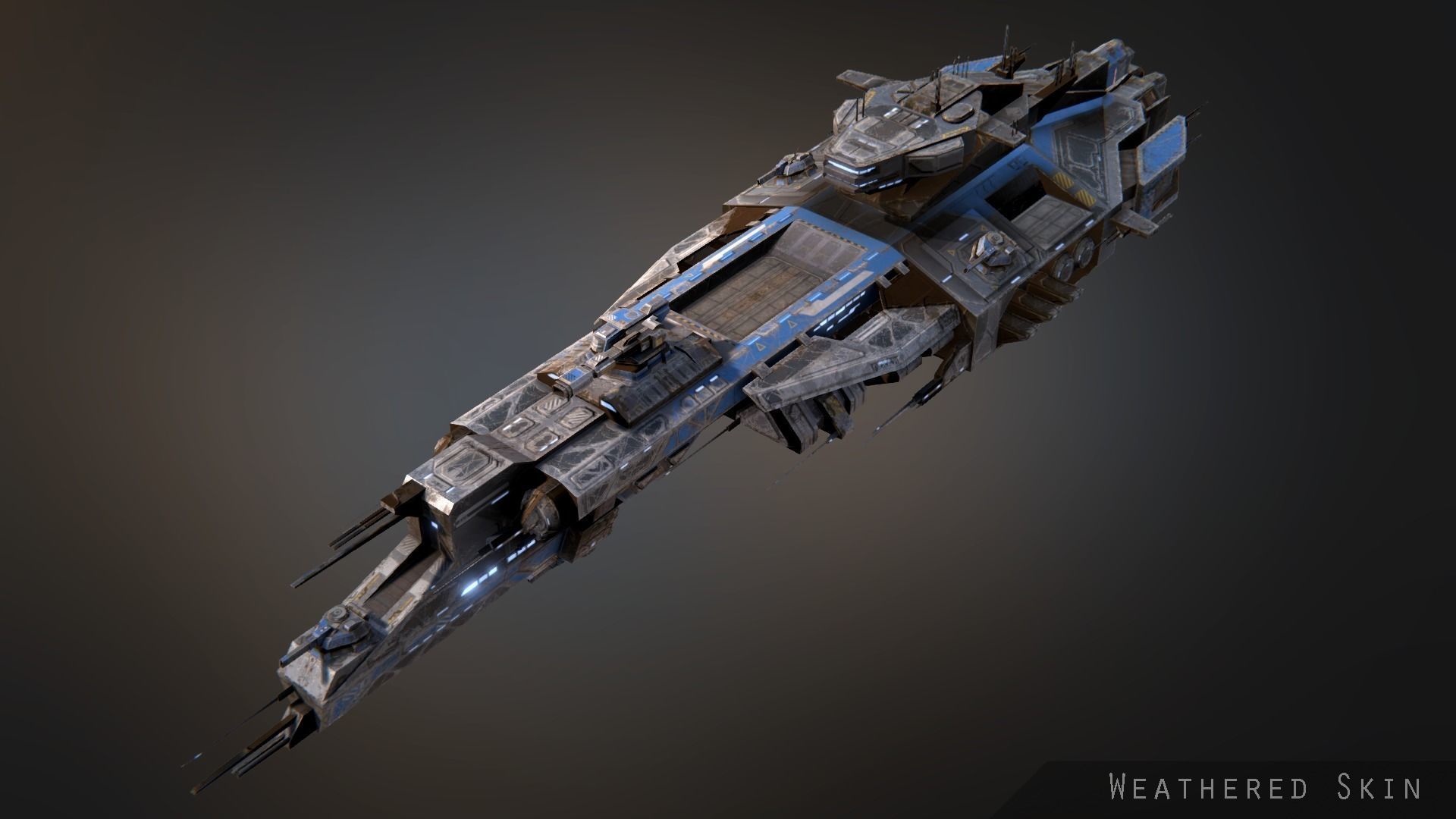 Rhodes Battlecruiser Low-poly 3D model_1