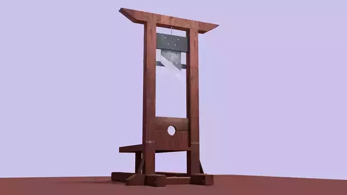 Guillotine  Low Poly Textured Game Ready