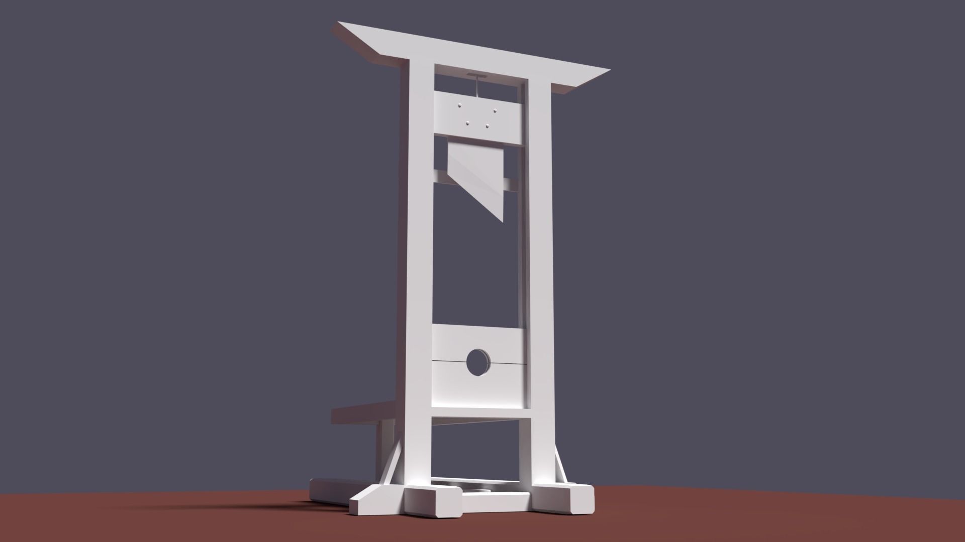 Guillotine  Low Poly Textured Game Ready Free low-poly 3D model_1