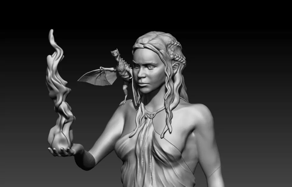 Daenerys Targaryen 3D print model_0