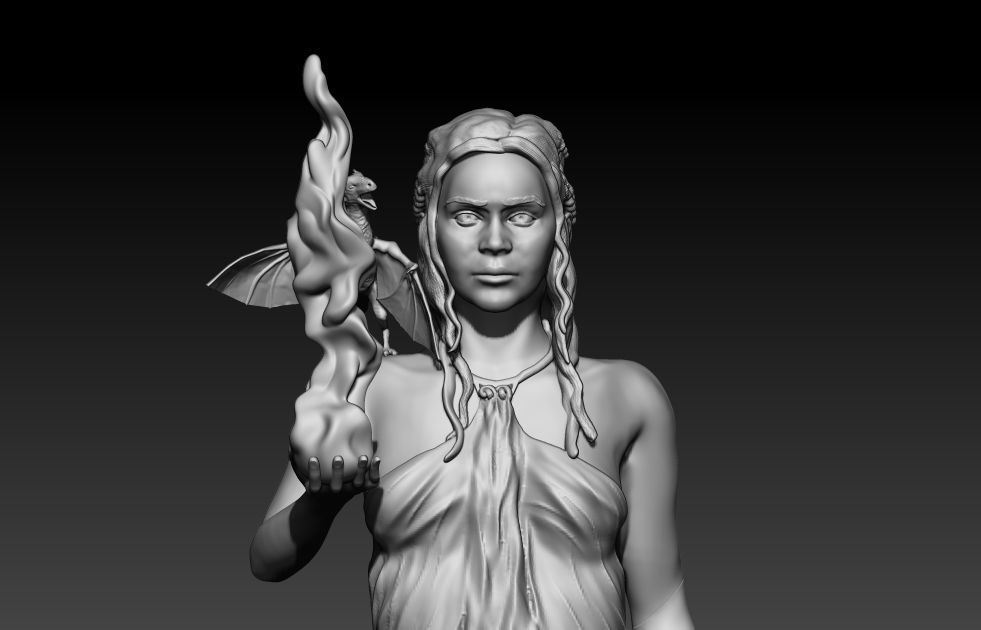 Daenerys Targaryen 3D print model_5