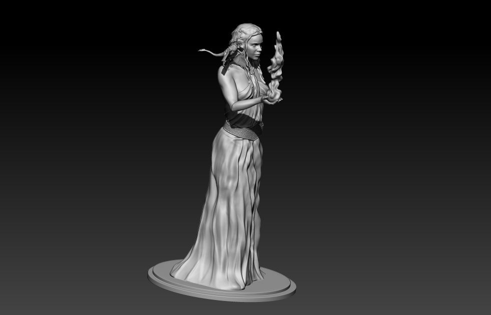 Daenerys Targaryen 3D print model_3