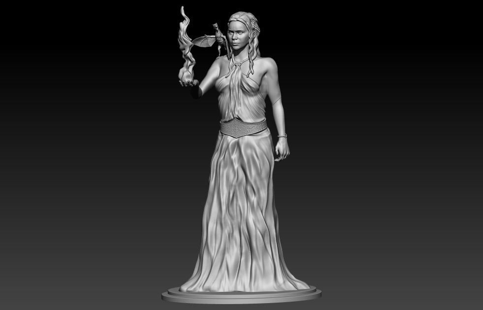Daenerys Targaryen 3D print model_2