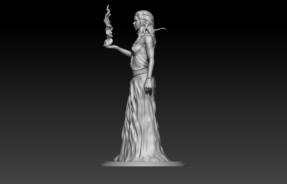 Daenerys Targaryen 3D print model_1