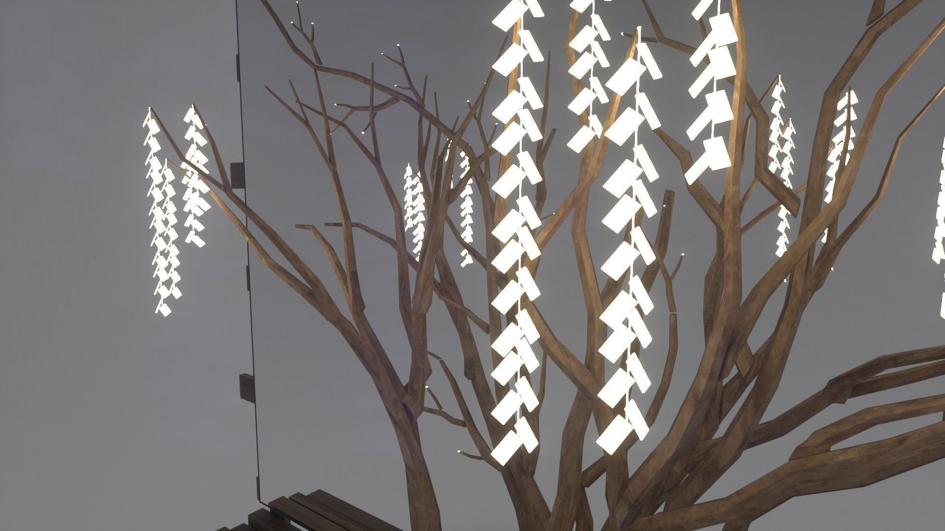 Decorative Mirror - Hall - Tree Heart Free 3D model_7