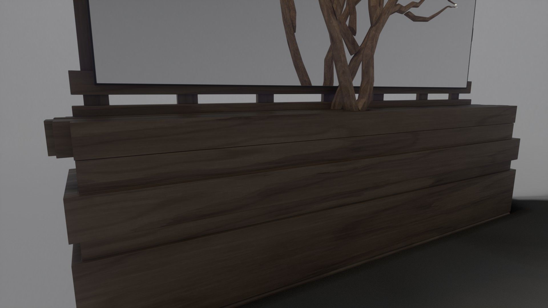 Decorative Mirror - Hall - Tree Heart Free 3D model_12