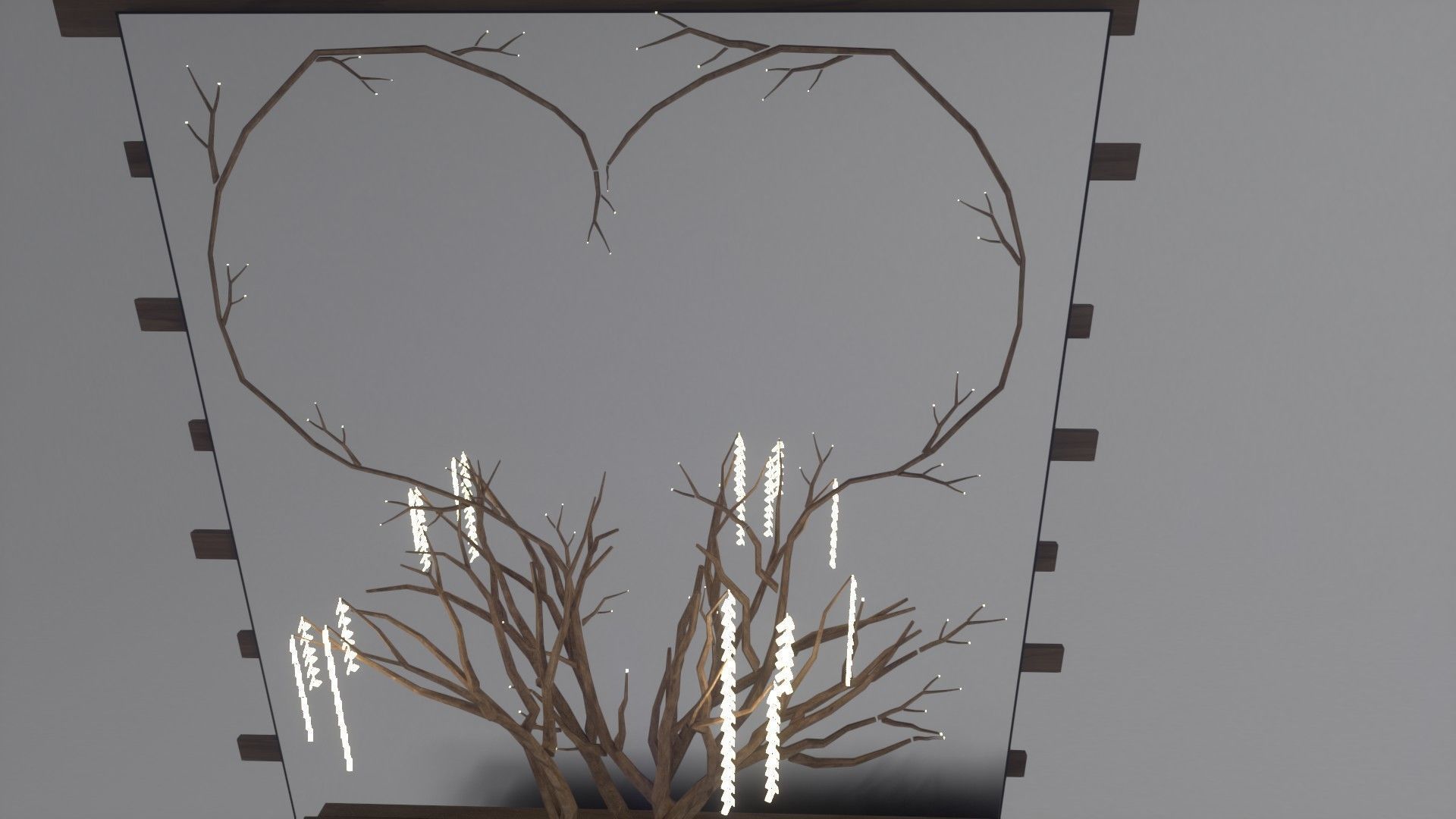 Decorative Mirror - Hall - Tree Heart Free 3D model_18