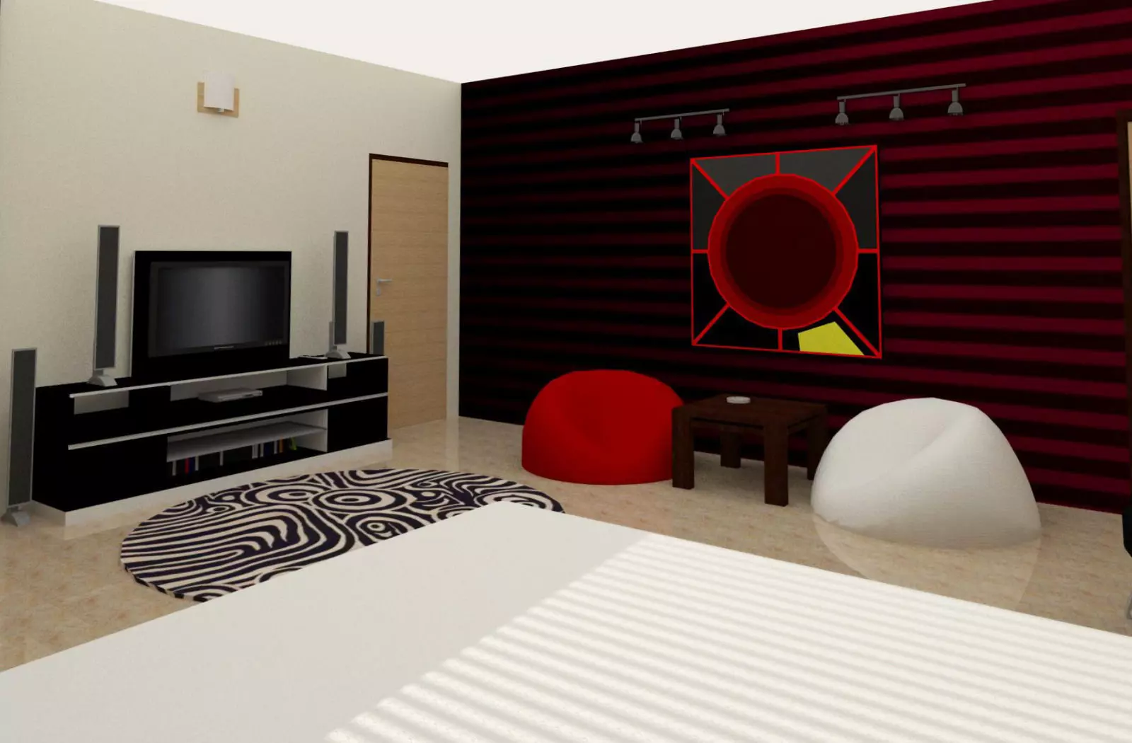 Simple Room Interior 3D model_0