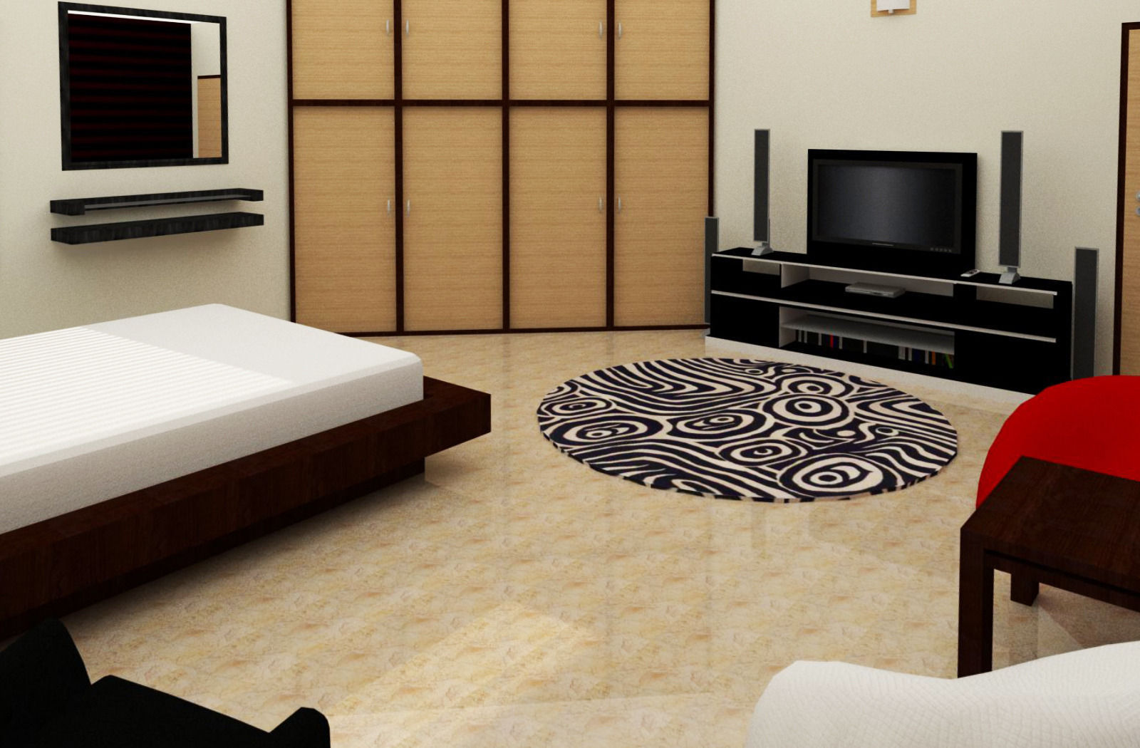 Simple Room Interior 3D model_1