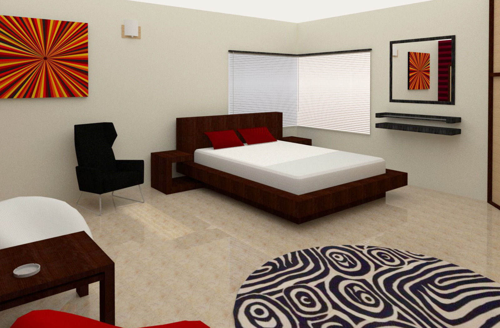 Simple Room Interior 3D model_2