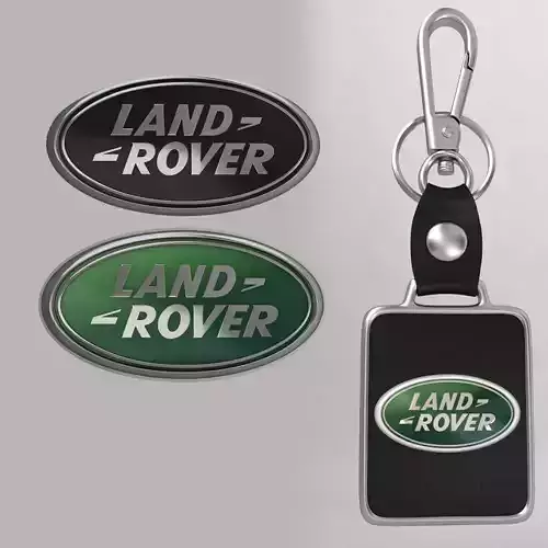 Land Rover car logo keychain 3d model