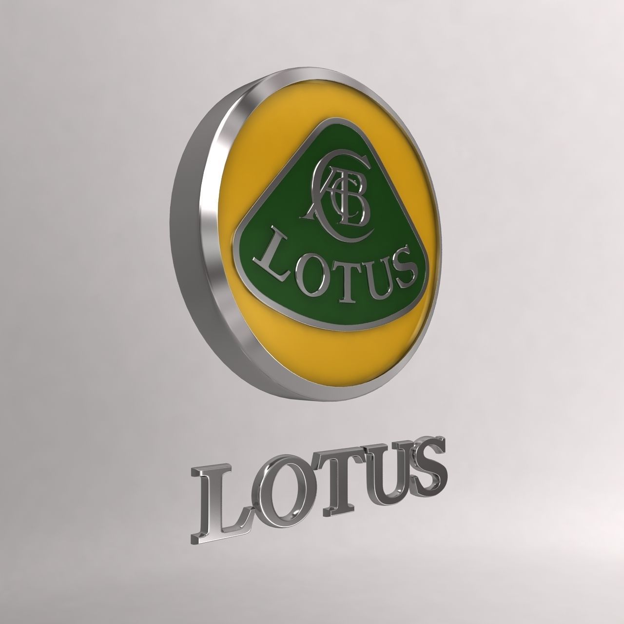 Lotus car logo keychain 3d model 3D model CGTrader