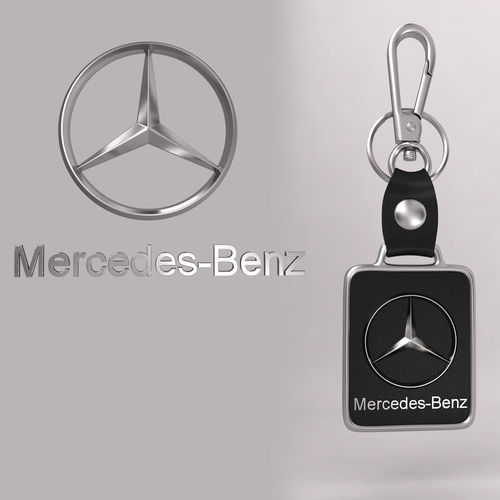  Mercedes Benz car logo keychain 3d model  3D model
