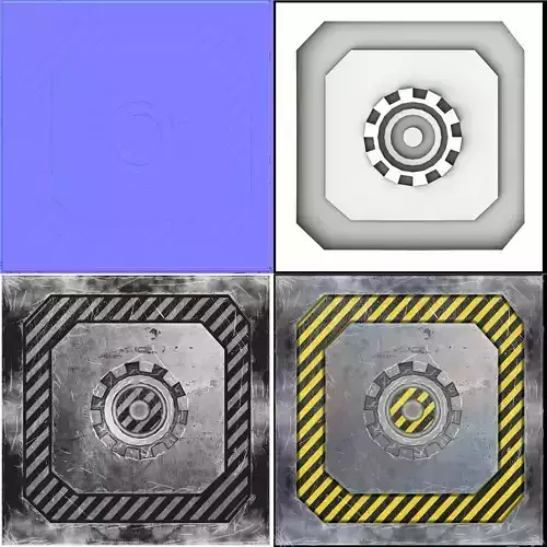 Sci-Fi Pannel 3D Model Low-poly 3D model