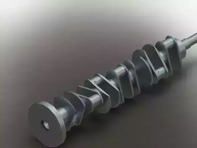 Crankshaft metal Free 3D model