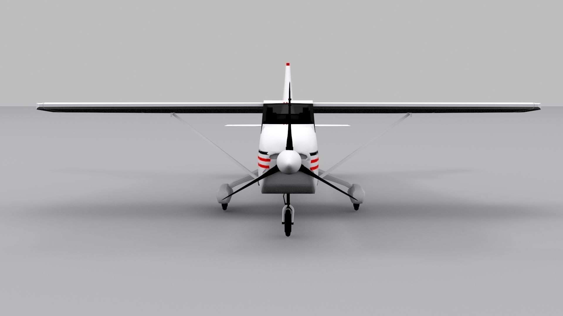 Cessna 207 Low-poly 3D model_4