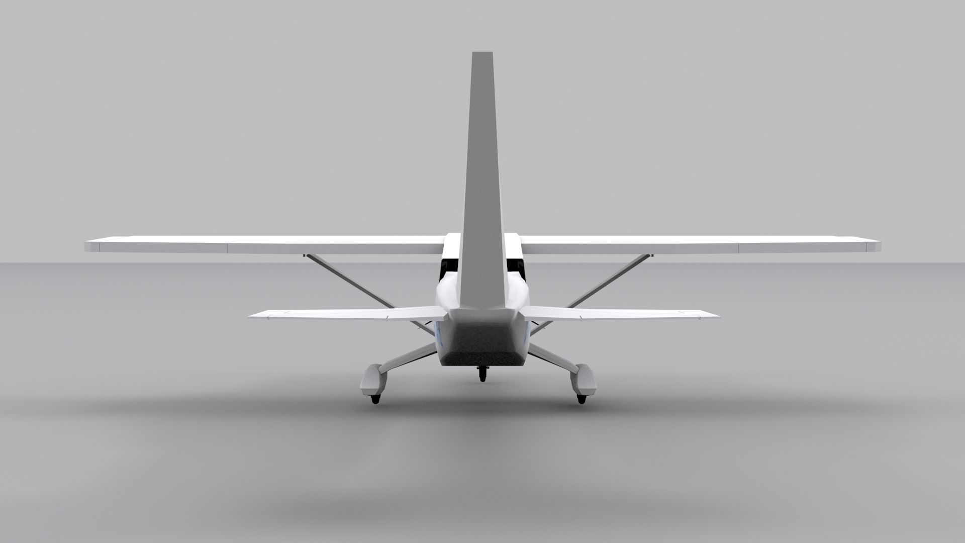 Cessna 207 Low-poly 3D model_3