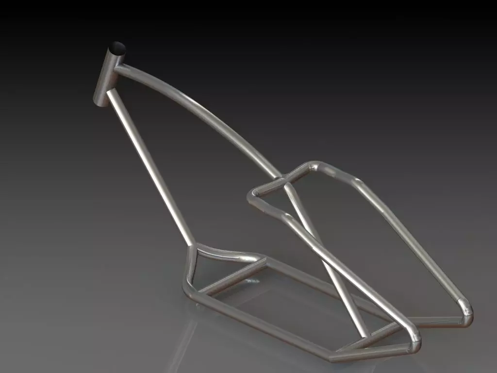 Frame metal bicycle 3D model