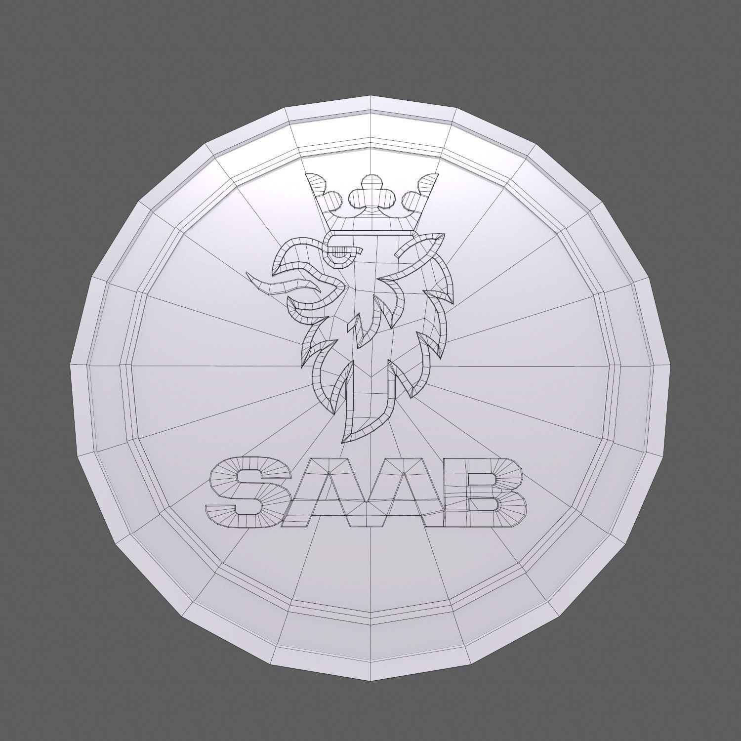Saab car logo keychain 3d model 3D model CGTrader