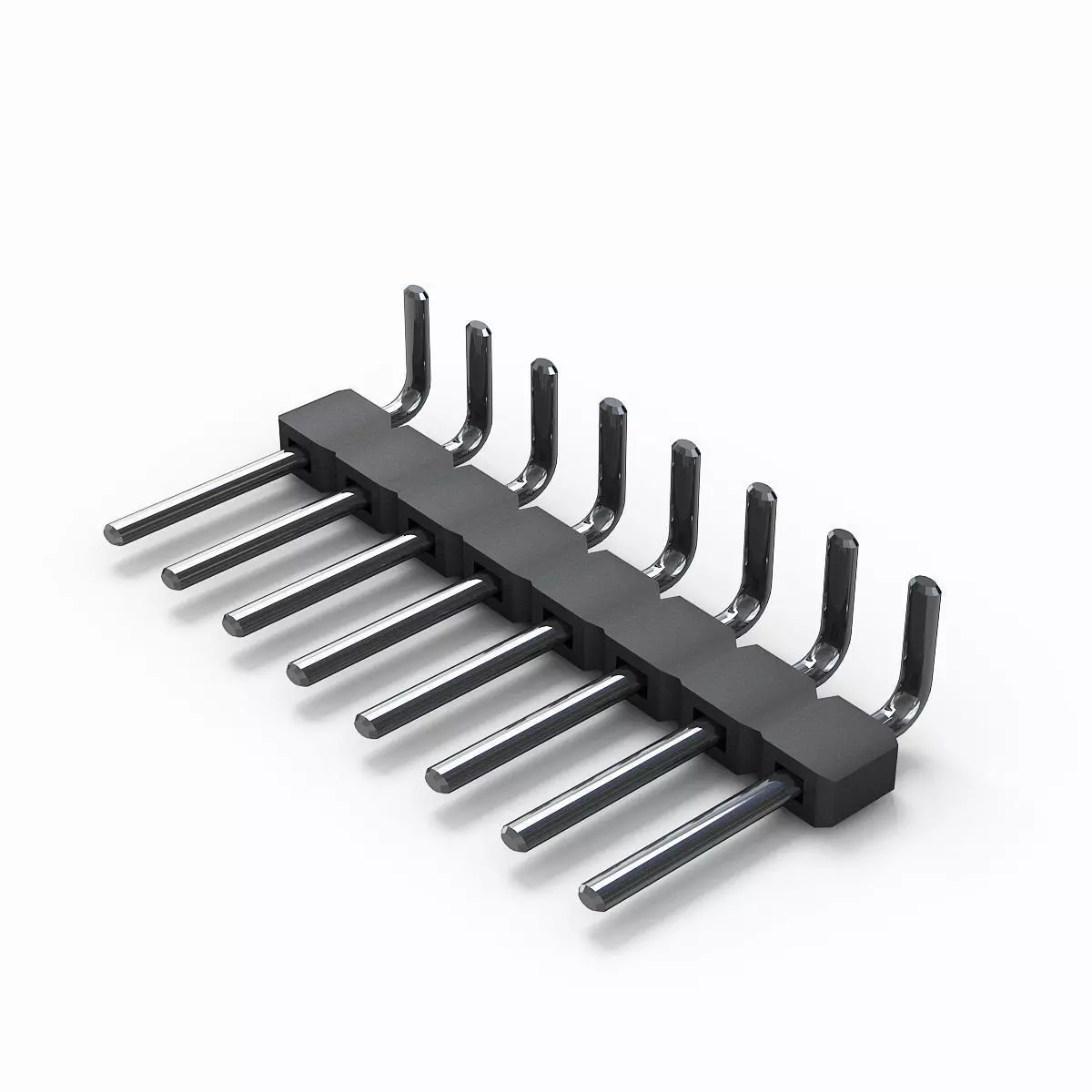 Curved Male Header 3D model