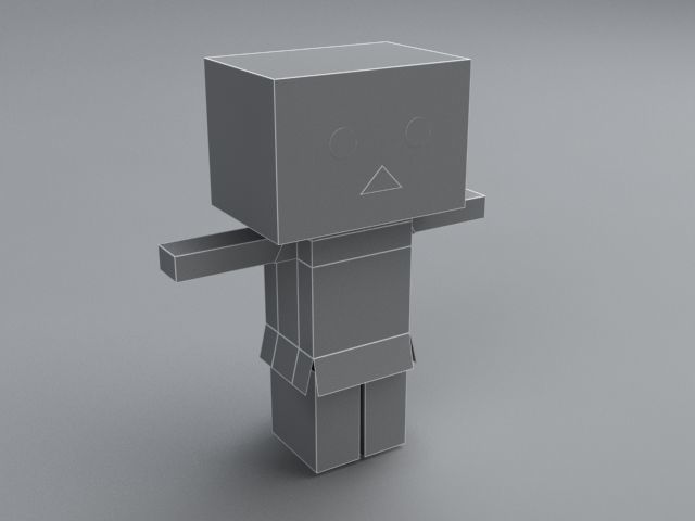 Danbo cardboard figure 3D model_5
