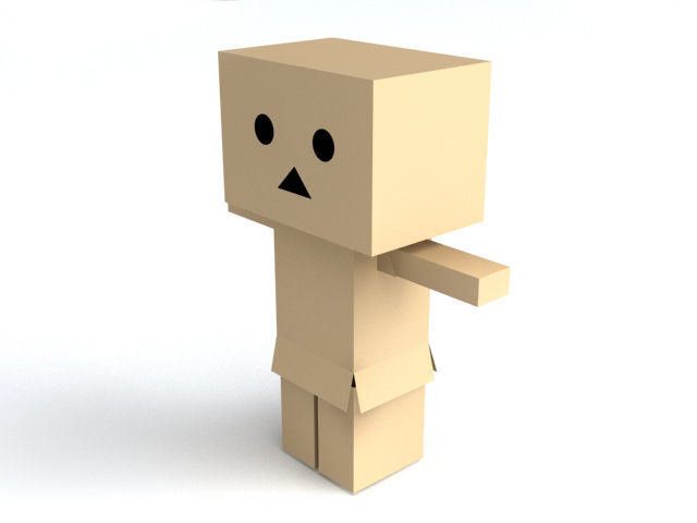 Danbo cardboard figure 3D model_3