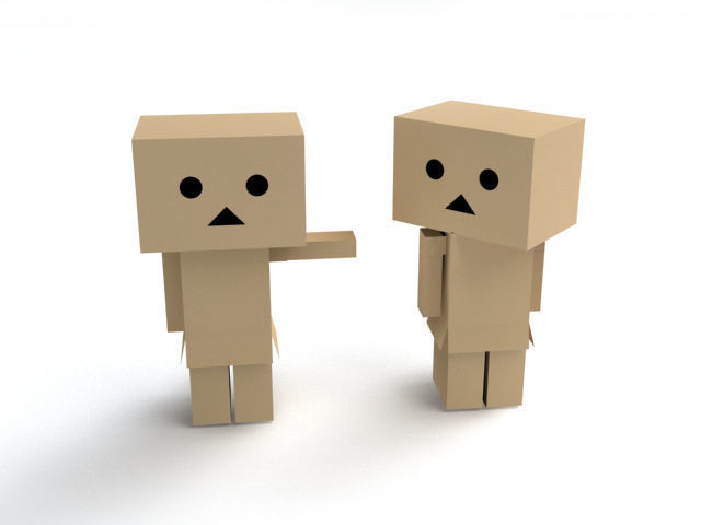 Danbo cardboard figure 3D model_4