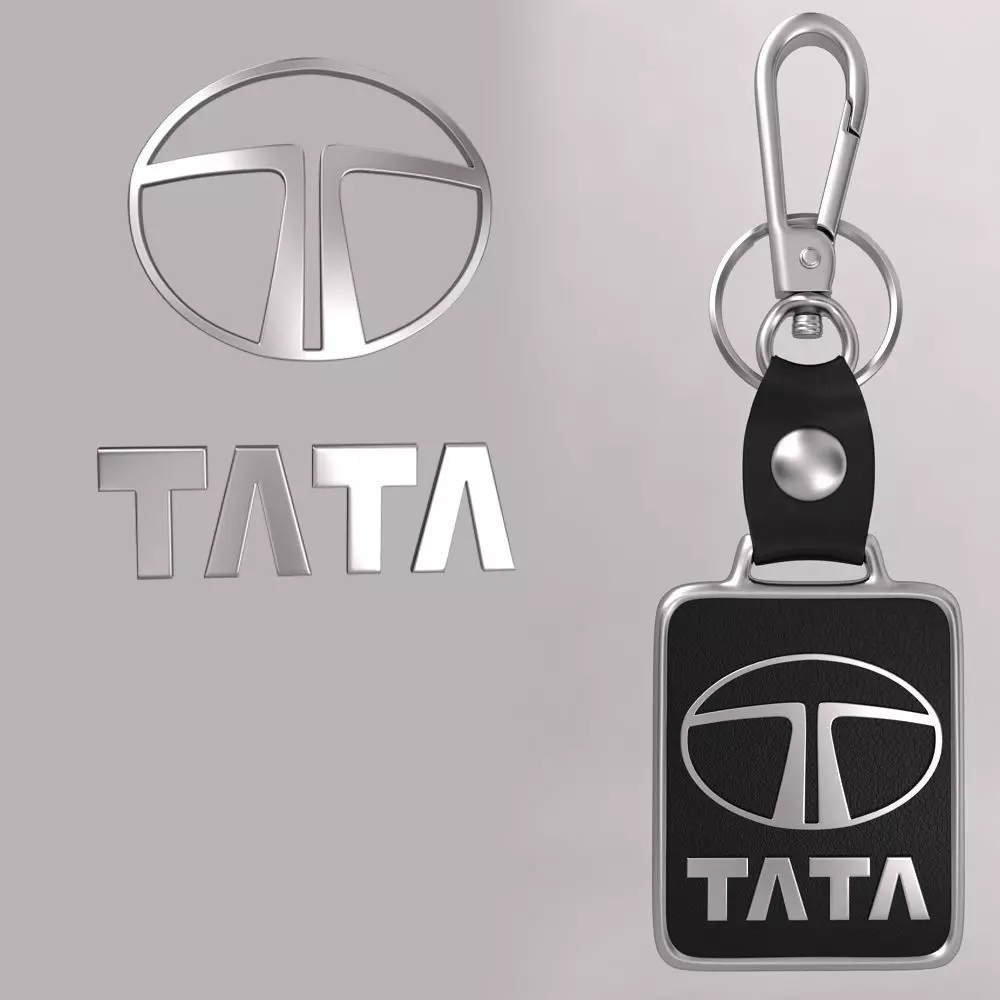 Tata car logo keychain 3d model  3D model_0