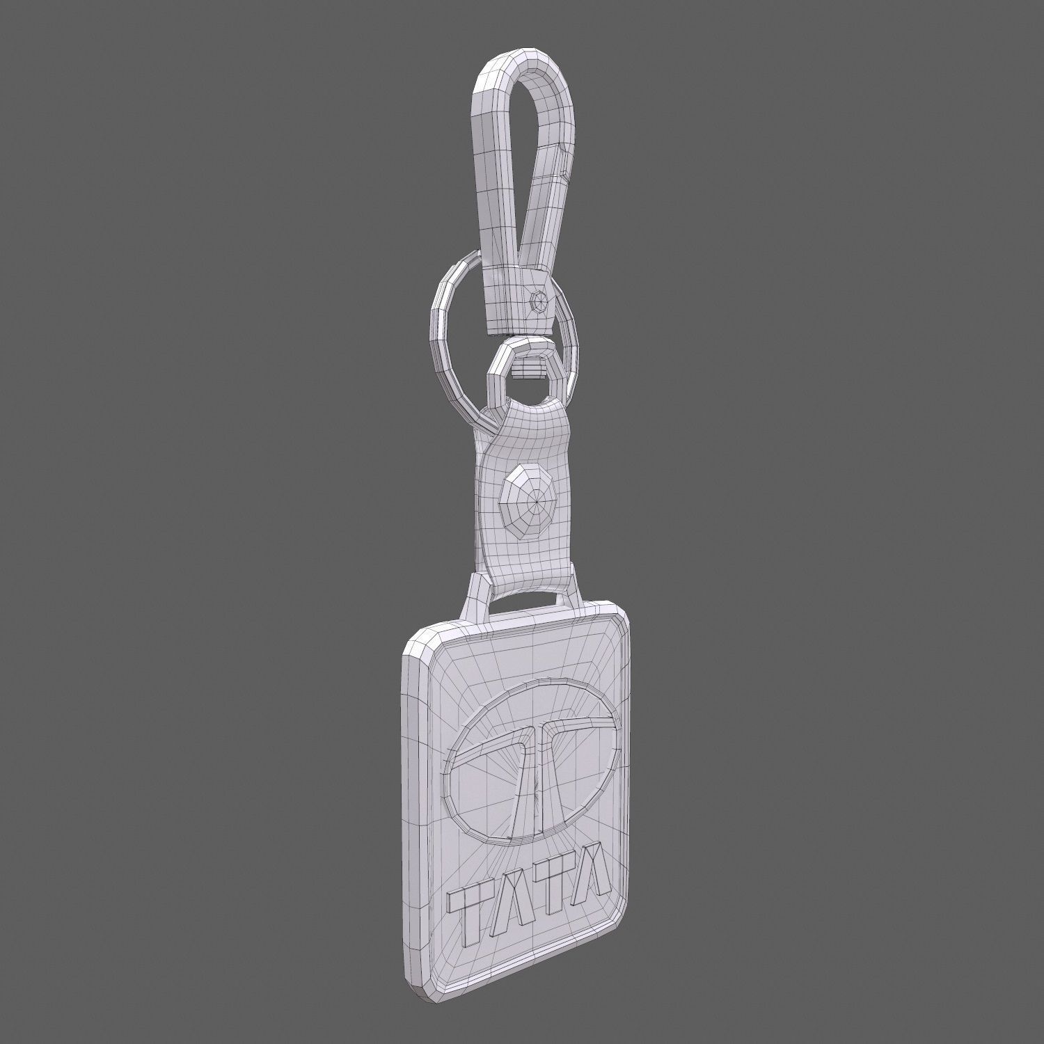Tata car logo keychain 3d model  3D model_8