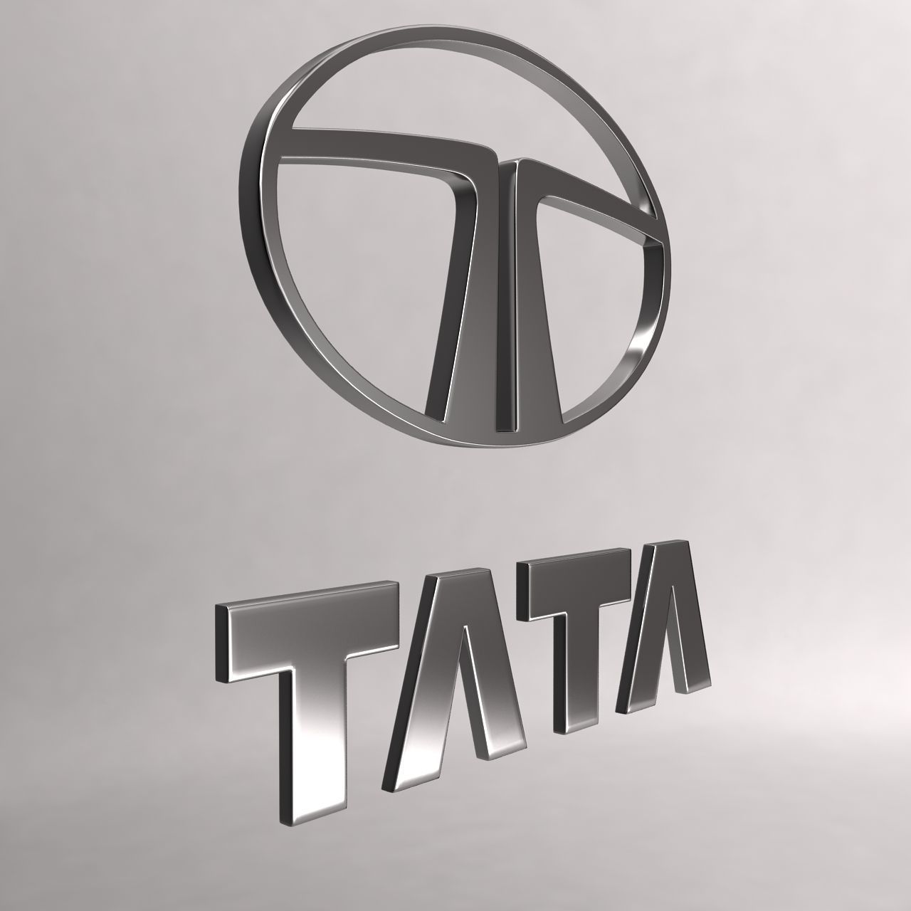 Tata car logo keychain 3d model  3D model_5