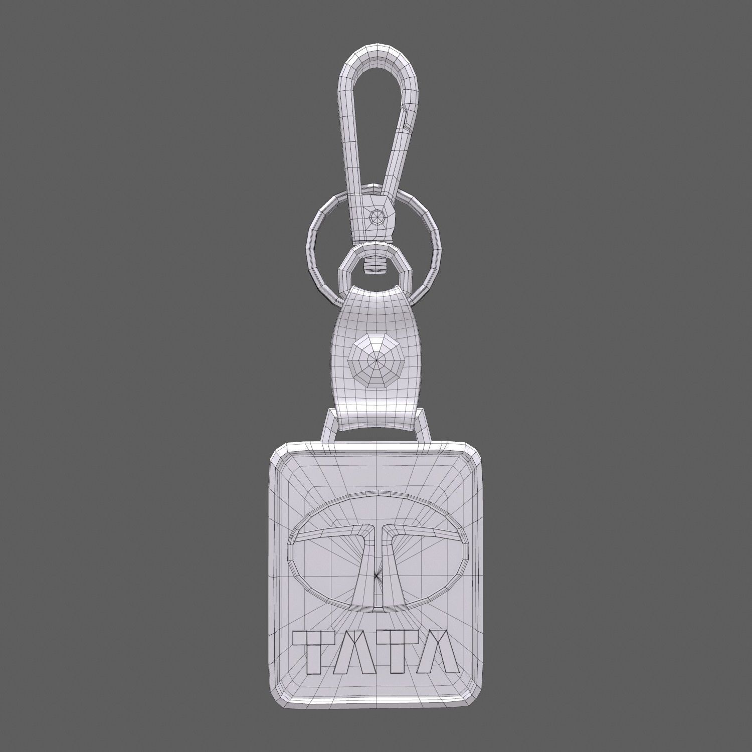 Tata car logo keychain 3d model  3D model_7