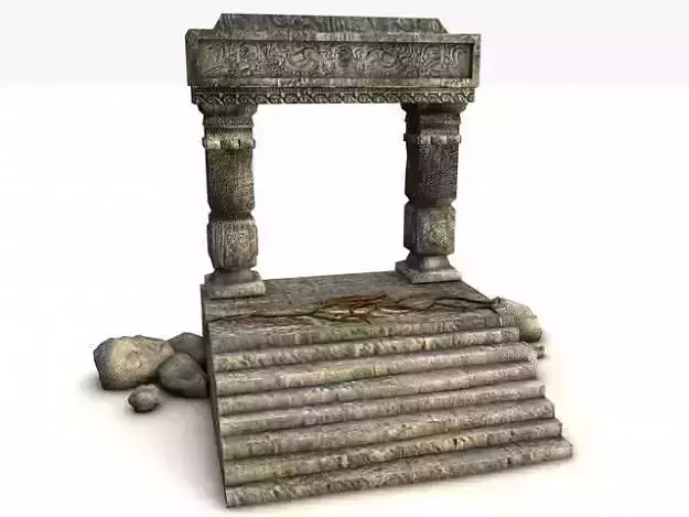 Ancient entrance with stones