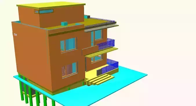 two-storey apartment house