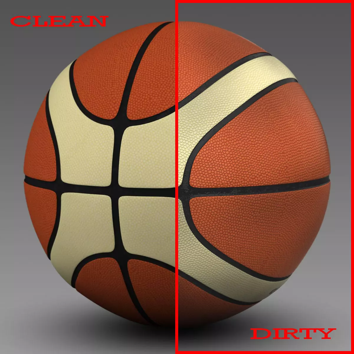 Basketball ball EBA Low-poly 3D model