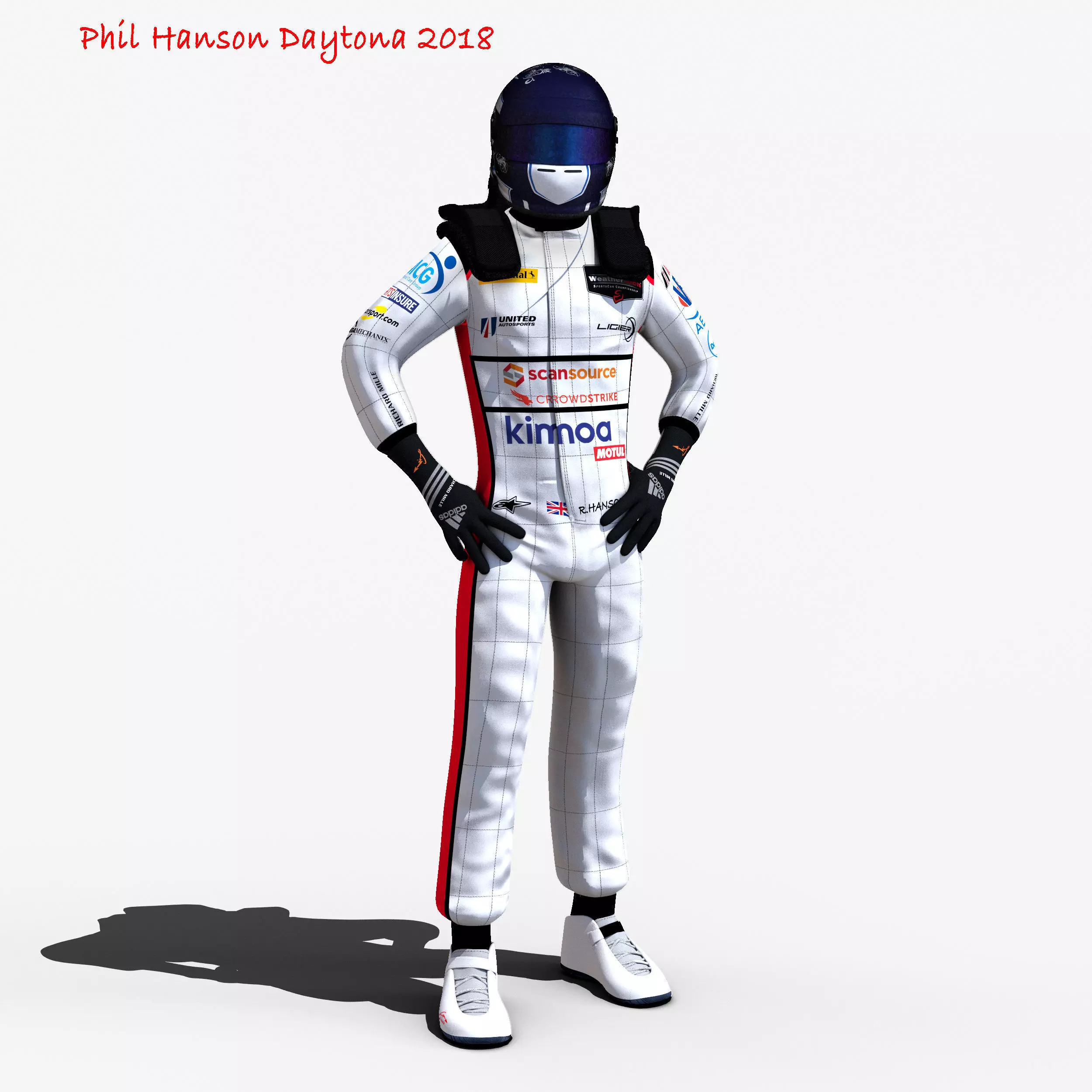 Hanson Daytona 2018 Low-poly 3D model