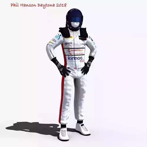 Hanson Daytona 2018 Low-poly 3D model