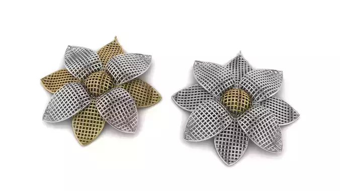 Fuison Flower Necklace  3D print model